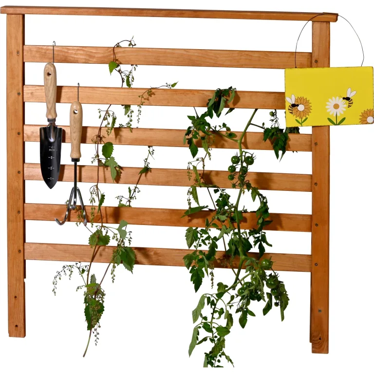 dobar® Rankturm-Aufsatz für Tomaten und Erdbeeren mit Ablage - Rankturm Holz für Hochbeet Kubus 2.0-74 x 54 x 89 cm - Anthrazit – Bild 8