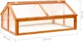 Tidyard Gewächshaus Tunnelgewächshaus Gartenhaus Garten Treibhaus Pflanzenhaus Tomatenhaus Frühbeet Braun 114x80x50 cm Tannenholz - Thumbnail 7
