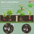 HOMASIS Blumenkasten mit Rankgitter, Hochbeet mit Spalier, Pflanzenkasten Holz, Blumenbeet mit Rankhilfer, Gartenspalier für Kletterpflanzen, Rankkasten für Balkon Garten (Natur, 235x63x102cm) - Thumbnail 7
