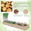 HOMASIS Blumenkasten mit Rankgitter, Hochbeet mit Spalier, Pflanzenkasten Holz, Blumenbeet mit Rankhilfer, Gartenspalier für Kletterpflanzen, Rankkasten für Balkon Garten (Natur, 235x63x102cm) - Thumbnail 4