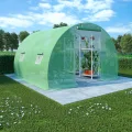 Gecheer Gewächshaus Tunnelgewächshaus Gartenhaus Garten Treibhaus Pflanzenhaus Tomatenhaus Frühbeet 45 m² 15x3x2 m - Thumbnail 10
