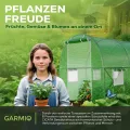 Folien-Gewächshaus Cicata Tomatengewächshaus Winterfest, Folientunnel für Aufzucht, 3x2x2 m groß, grün, 6 Fenster, Insektennetz, Rund, Mehrweg, Gitternetzfolie - Thumbnail 6