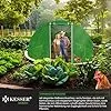 KESSER® Folien-Gewächshaus Stabil mit 16 Fenster mit Moskitonetz & Tür | Gartentunnel mit Rahmen aus verzinktem Stahl | Folientunnel 170g/m² inkl. Erdanker Handschuhen & Seilen | 800x300cm Grün – Bild 3