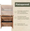 NATIV Blumentreppe, Pflanzregal mit Gartenvlies, Vertikalbeet aus Holz, Kräuterregal für Blumenkasten, Hochbeet mit 2 Etagen, Pflanztreppe als Kräuterbeet, Blumenleiter als Gemüsebeet - Thumbnail 4
