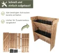 NATIV Blumentreppe, Pflanzregal mit Gartenvlies, Vertikalbeet aus Holz, Kräuterregal für Blumenkasten, Hochbeet mit 2 Etagen, Pflanztreppe als Kräuterbeet, Blumenleiter als Gemüsebeet - Thumbnail 5
