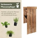 NATIV Blumentreppe, Pflanzregal mit Gartenvlies, Vertikalbeet aus Holz, Kräuterregal für Blumenkasten, Hochbeet mit 2 Etagen, Pflanztreppe als Kräuterbeet, Blumenleiter als Gemüsebeet - Thumbnail 3