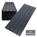 Mondeer 14er-Set Metall Trapezblech, Wellblechplatten für Dach, Dachbleche Trapezblech, Verzinkter Stahl für den Bau von Garagen, Gewächshä usern, Zwingern, 7m², 110 * 46cm, Dunkelgrau - Thumbnail 2