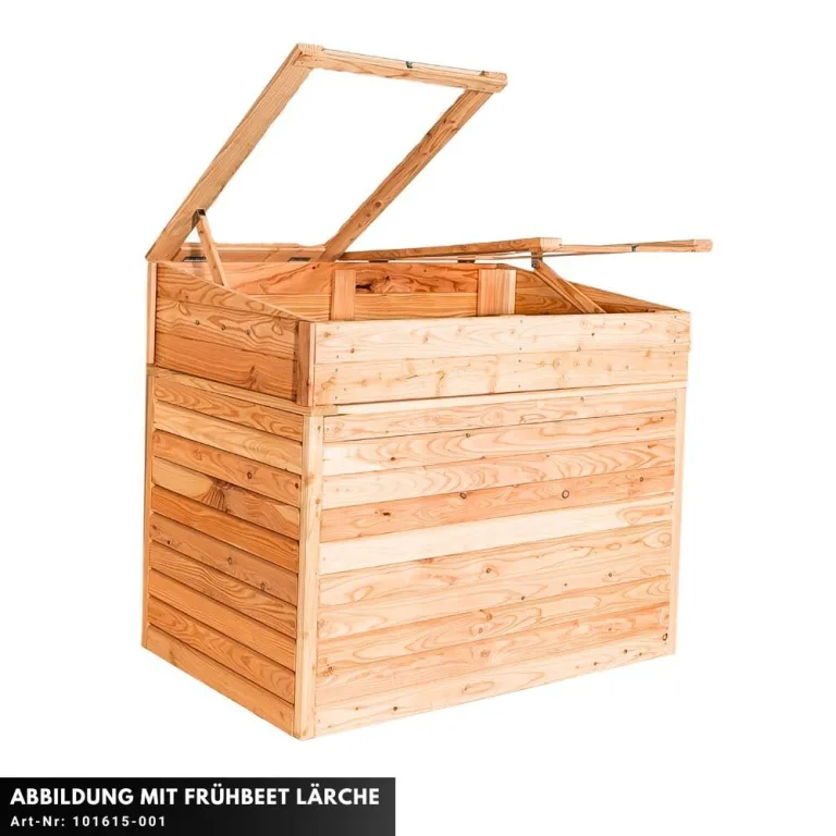 Mega Holz Hochbeet Lärche Rhombus L - Naturbelassenes Kräuterbeet aus europäischem natürlichen Lärchenholz - Für Garten, Balkon & Terrasse geeignet - wetterfest, stabil, pflegeleicht & langlebig – Bild 6