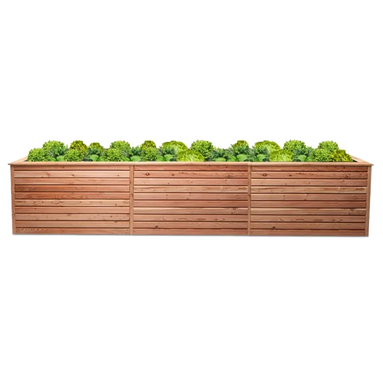 Mega Holz Hochbeet Lärche Rhombus L - Naturbelassenes Kräuterbeet aus europäischem natürlichen Lärchenholz - Für Garten, Balkon & Terrasse geeignet - wetterfest, stabil, pflegeleicht & langlebig – Bild 9