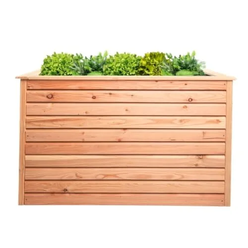 Mega Holz Hochbeet Lärche Rhombus L - Naturbelassenes Kräuterbeet aus europäischem natürlichen Lärchenholz - Für Garten, Balkon & Terrasse geeignet - wetterfest, stabil, pflegeleicht & langlebig – Bild 10