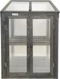 Gewächshaus - Frühbeet aus Holz - Greenhouse - Treibhaus - Frühbeetkasten mit Doppeltür - Pflanzenhaus - Aufzuchtschrank Fichtenholz Kiefernholz mit PC-Platten (Grau mit Einzelltür) - Thumbnail 3