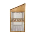 Gewächshaus - Frühbeet aus Holz - Greenhouse - Treibhaus - Frühbeetkasten mit Doppeltür - Pflanzenhaus - Aufzuchtschrank Fichtenholz Kiefernholz mit PC-Platten (Braun mit Einzeltür) - Thumbnail 5
