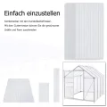 Polycarbonatplatten Doppelstegplatten 4mm, 14pcs Dachplatten 10,25 m² Hohlkammerplatten UV-beständig für Gewächshaus Garten Treibhaus, Transparent - Thumbnail 6