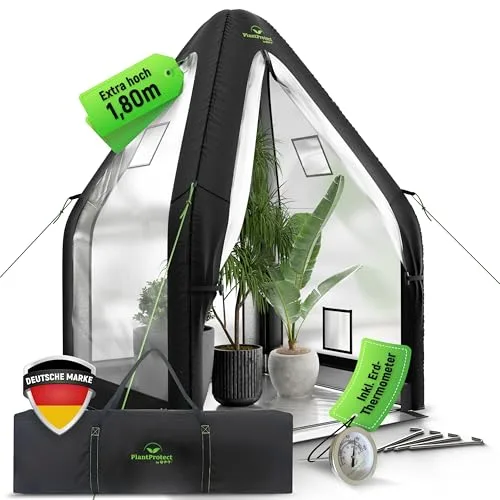 Q.P.T. Wintergewächshaus für Kübelpflanzen – strapazierfähiges PVC-Material zum Schutz vor Frost, Wind und Regen, einfache Montage inkl. Erdthermometer – Bild 9