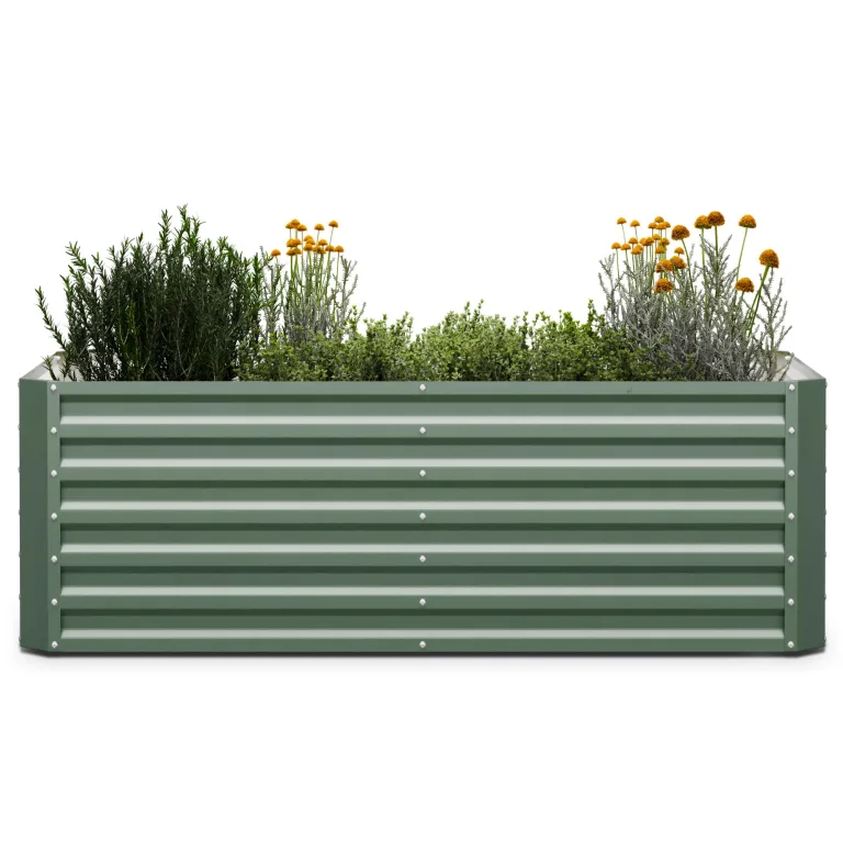blumfeldt High Grow Straight Hochbeet - Ergonomisches 1.000-l-Gartenbeet aus Rostfreiem Galvalume-Stahl für Gemüse und Kräuter, 60 cm Höhe, Einfache Montage – Bild 1