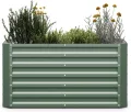 blumfeldt High Grow Straight Hochbeet, Ergonomisches 575-l-Gartenbeet aus Rostfreiem Galvalume-Stahl für Gemüse und Kräuter – Rückenschonendes Design, Einfache Montage, Frostsicher und Kompakt - Thumbnail 1