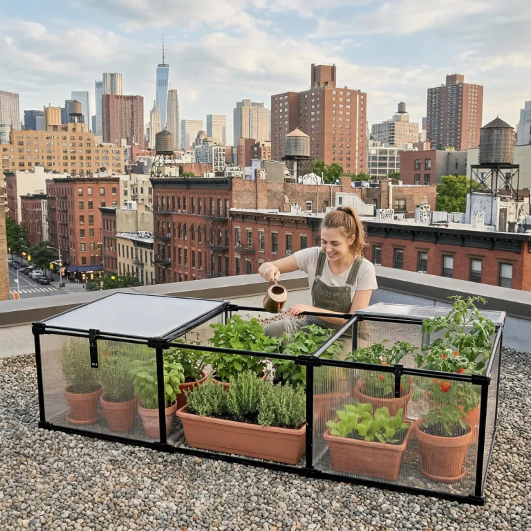 Frühbeet Mini Gewächshaus Pflanzenhaus - Aluminium & Polycarbonat, 180x51x51, schwarz - für Garten, Balkon und Terrasse, Winterfest, Stabil & Einfach zu Montieren - MAGNOLIA III – Bild 2