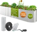TTL GARDEN 160x80x80cm Spirit M Metall Hochbeet Silber - Stahl rostfrei verzinkt Wellblech ovale Form groß sehr stabil & wetterfest Garten Beet für Gemüse Kräuter Blumen Gartenbeet Gemüsebeet - Thumbnail 8