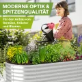 TTL GARDEN 320x80x80cm Spirit XL Metall Hochbeet Silber - Stahl rostfrei verzinkt Wellblech ovale Form sehr groß stabil & wetterfest Garten Beet für Gemüse Kräuter Blumen Gartenbeet Gemüsebeet - Thumbnail 6