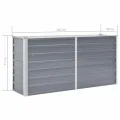 DELUKE® Hochbeet für Garten Oskar Grau | 160x40x77cm | Verzinkter Stahl | Wetterfest | Hochbeet Metall Gartenbeet Kräuterbeet Blumenbeet Beet hoch Frühbeet für Garten Gemüsebeet - Thumbnail 2