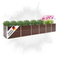 DELUKE® Hochbeet für Garten Oskar Grau | 160x40x77cm | Verzinkter Stahl | Wetterfest | Hochbeet Metall Gartenbeet Kräuterbeet Blumenbeet Beet hoch Frühbeet für Garten Gemüsebeet - Thumbnail 8