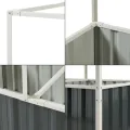 [en.casa] Hochbeet Alblasserdam Blumenbeet mit Abdeckung 174 x 90 x 118 cm Gartenbeet mit Netz Handschuhe Gewächshaus für Garten Metall Kräuterbeet Anthrazit - Thumbnail 8