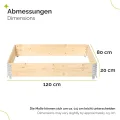 naturbelassene Hochbeete für Garten Palettenrahmen 120x80x20 cm Hochbeet Holz 3 Stück steckbar stapelbar faltbar für Pflanzen Blumen Kräuter Obst und Gemüse GD-0075 - Thumbnail 3