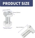50 Sets Gewächshausmuttern und -Schrauben,Aluminium Gewächshaus Sechskantmuttern und Vierkantschrauben für die Reparatur von Gewächshäusern Notwendiges Zubehör (50pcs Square Screw) - Thumbnail 3