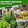 TTL GARDEN Balkon Hochbeet M 80x40x80cm aus Holz - Pflanzkasten & Blumenkasten mit Ablageboden & Folie - Tannenholz wetterfest - Pflanzbeet Kräuterbeet Blumenbeet für Garten Balkon Terrasse - Braun – Bild 2