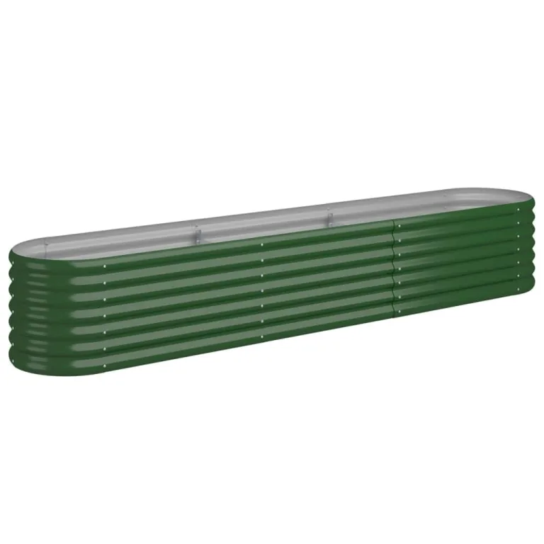 vidaXL Hochbeet, Wetterfestes Hochbeet für Garten Balkon Terrasse, Kräuterhochbeet zum Selber Bauen, Pflanzkasten aus Metall, Verzinkter Stahl Braun – Bild 9