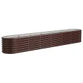 vidaXL Hochbeet, Wetterfestes Hochbeet für Garten Balkon Terrasse, Kräuterhochbeet zum Selber Bauen, Pflanzkasten aus Metall, Verzinkter Stahl Braun - Thumbnail 1