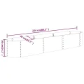 vidaXL Hochbeet, Wetterfestes Hochbeet für Garten Balkon Terrasse, Kräuterhochbeet zum Selber Bauen, Pflanzkasten aus Metall, Verzinkter Stahl Braun - Thumbnail 3