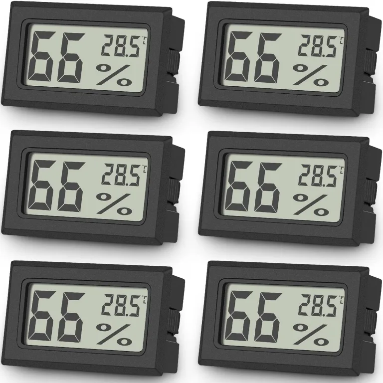 6er Set Vaikby Digital Indoor Thermometer Hygrometer, LCD Room Hygrometer Innen, Temperature Humidity Meter Luftfeuchtigkeitsmesser for Home Office Greenhouse – Bild 1