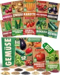 Bio Gemüsesamen Set - 12 Gemüse Samen für den einfachen Anbau im Garten, Balkon oder Hochbeet - ökologisches Saatgut - Pflanzensamen - Gemüsesamenset - Thumbnail 1