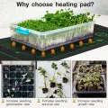 50W Heizmatte Pflanzen mit Thermostat - Schnelle Erwärmung, Feuerschutz, Wärmematte zur Keimung und Temperatur-Regulierung, ideal für Sämlinge, Haustiere und Reptilien (1er Pack) - Thumbnail 4