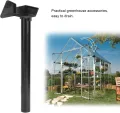 Gewächshaus Regenwasser Dachrinne, Gewächshaus Wasser Butt Down Pipe Butt Down Pipe Kit Drainage Downpipe Langlebiges Zubehör, 10,2 Zoll Schwarz - Thumbnail 6