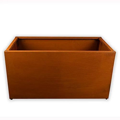 Köhko® Designer Bodenplatte für Pflanzrahmen aus Cortenstahl als Bausatz QUADER 150x50cm – Bild 10