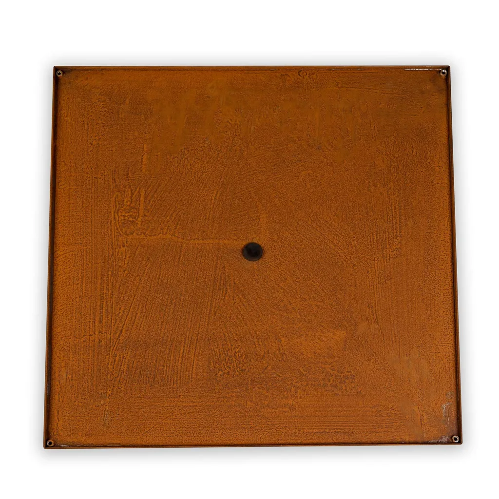 Köhko® Designer Bodenplatte für Pflanzrahmen aus Cortenstahl als Bausatz QUADER 100x100cm