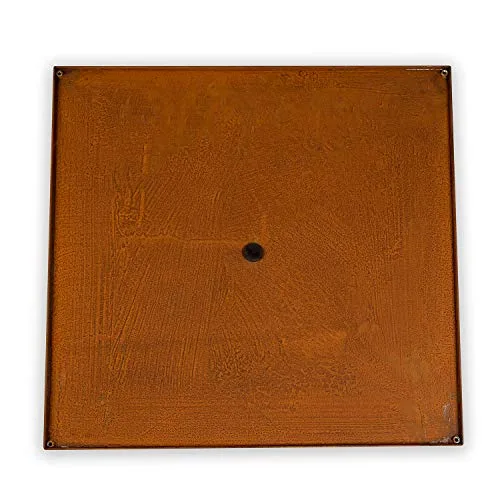 Köhko® Designer Bodenplatte für Pflanzrahmen aus Cortenstahl als Bausatz QUADER 60x60cm – Bild 7