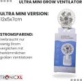 2 Stück Mini USB Ventilator Grow mit Clip Klipp Klemme Klemmventilator I Clipventilator für Zimmergewächshaus Gewächshaus klein Growbox - Thumbnail 3
