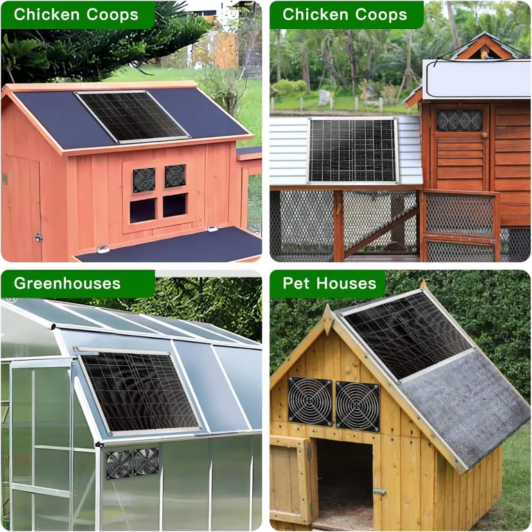 Solar Ventilator, 15W Solarpanel Ventilator mit Zwei IP67 Wasserdicht für Kleine Hühnerställe, Gewächshäuser, Schuppen, Tierhäuser, Ansaug- oder Abluft – Bild 7