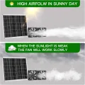 Solar Ventilator, 15W Solarpanel Ventilator mit Zwei IP67 Wasserdicht für Kleine Hühnerställe, Gewächshäuser, Schuppen, Tierhäuser, Ansaug- oder Abluft - Thumbnail 4