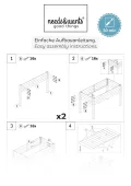 needs&wants® Hochbeet aus Holz für Garten Balkon Terrasse, Pflanzkasten Bausatz rechteckig schmal mit Vlies-Folie, Kräuterbeet Pflanzenkasten deko, weiß - Thumbnail 9