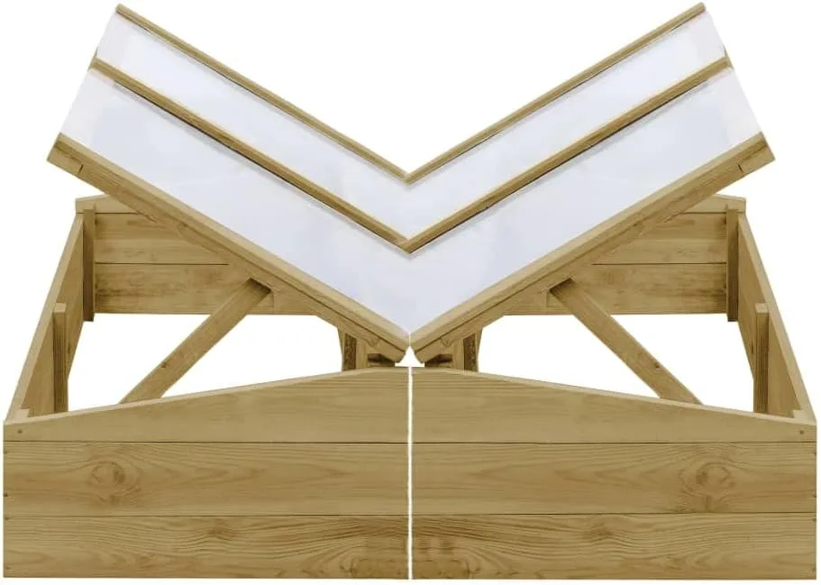 Gewächshäuser 2 STK. Imprägniertes Kiefernholz 100x50x35 cm Gewächshaus Klein, Tomatenhaus, Treibhaus, Greenhouse - Bild 1