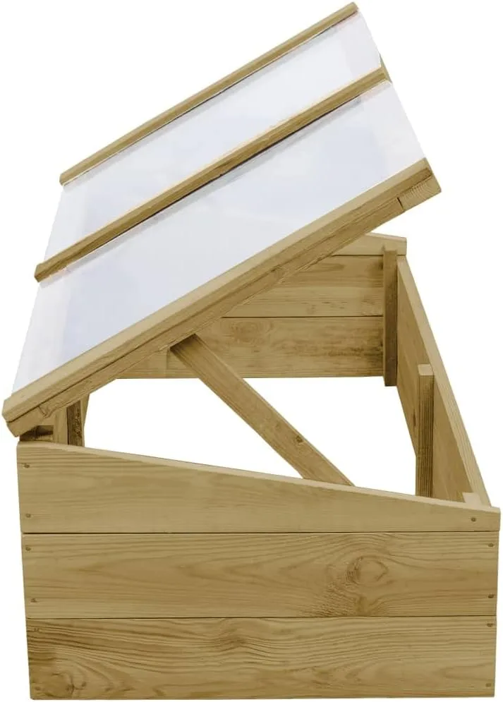 Gewächshäuser 2 STK. Imprägniertes Kiefernholz 100x50x35 cm Gewächshaus Klein, Tomatenhaus, Treibhaus, Greenhouse – Bild 7