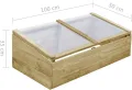 Gewächshäuser 2 STK. Imprägniertes Kiefernholz 100x50x35 cm Gewächshaus Klein, Tomatenhaus, Treibhaus, Greenhouse - Thumbnail 8