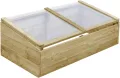 Gewächshäuser 2 STK. Imprägniertes Kiefernholz 100x50x35 cm Gewächshaus Klein, Tomatenhaus, Treibhaus, Greenhouse - Thumbnail 3
