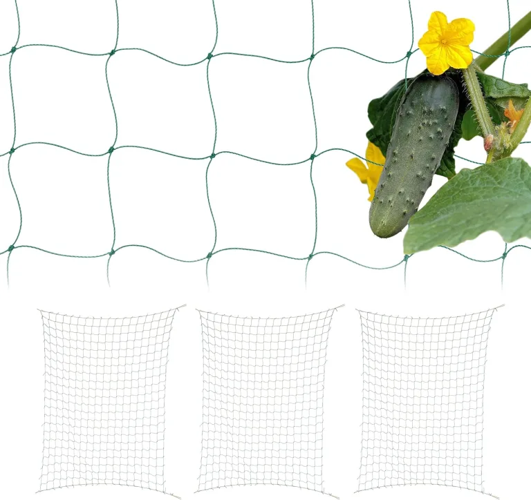 Relaxdays Ranknetz 4er Set, für Gewächshaus, 200x350 cm, Rankhilfe Gurken, Maschenweite 10 cm, Gewächshausnetz, PE, grün – Bild 1