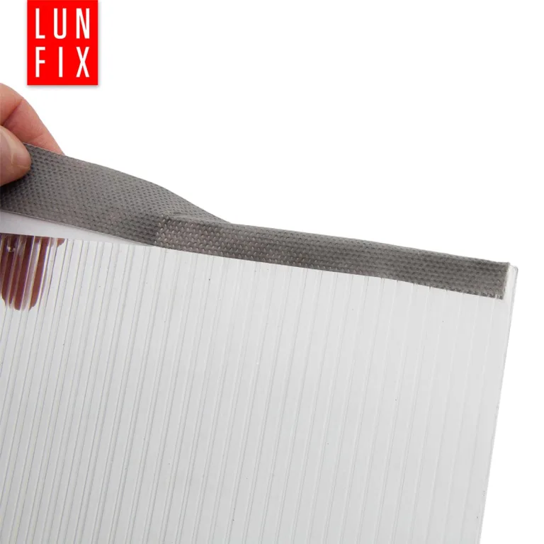 Kantenverschlussband für Hohlkammerplatten Gewächshausdichtung Doppelstegplatten Filterband 25 mm x 33 m – Bild 3