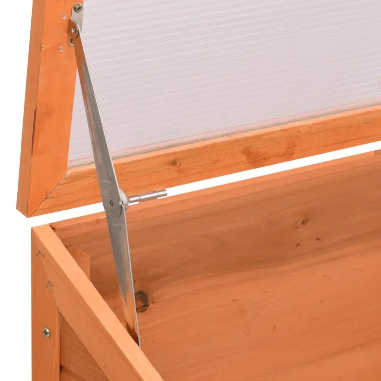 Homgoday Holz Gewächshaus 180x57x62 cm mit PC-Platten, für Kräuter und Setzlinge schützen Model170648 – Bild 5